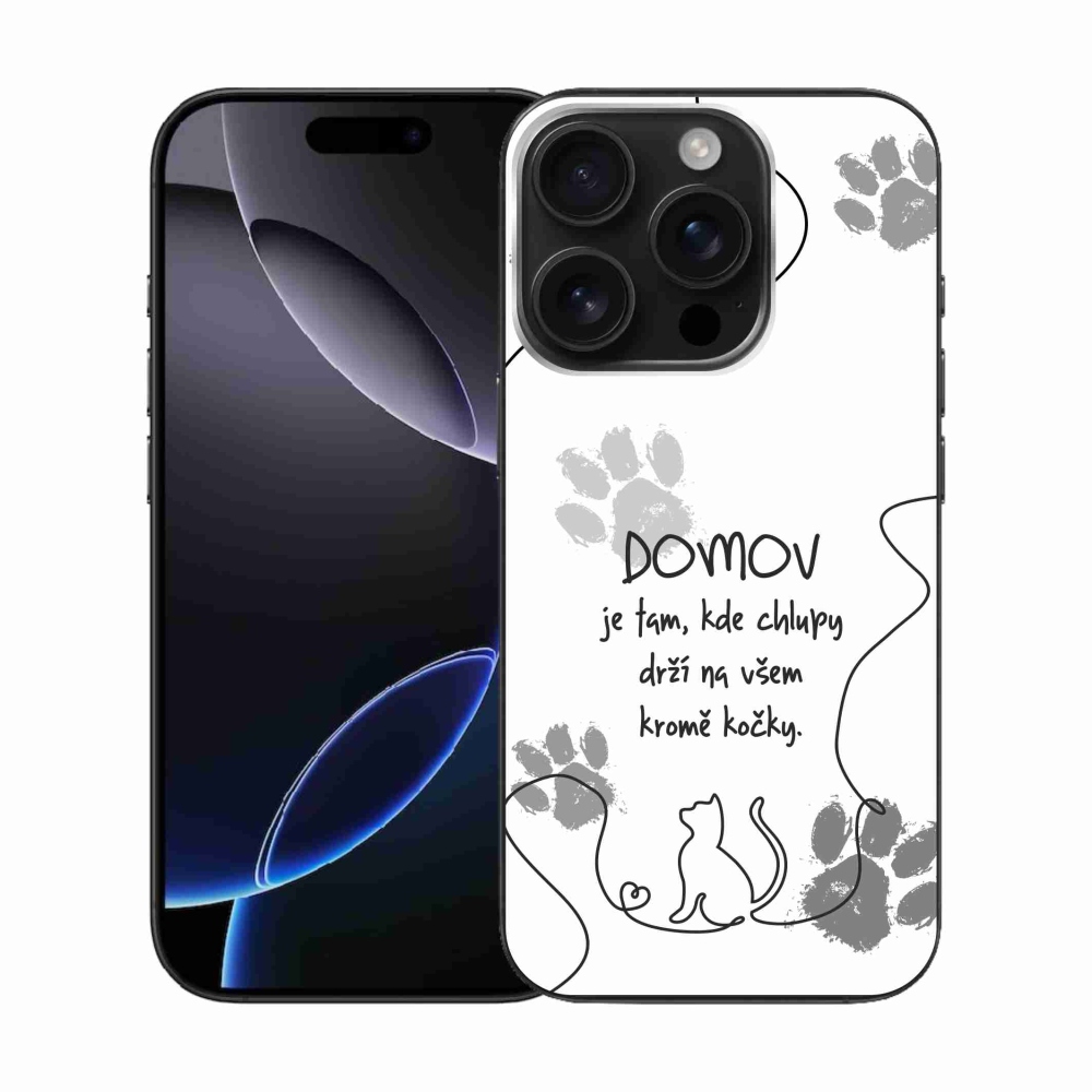Gél borítás mmCase iPhone 16 Pro készülékhez - macska motívum fehér háttér