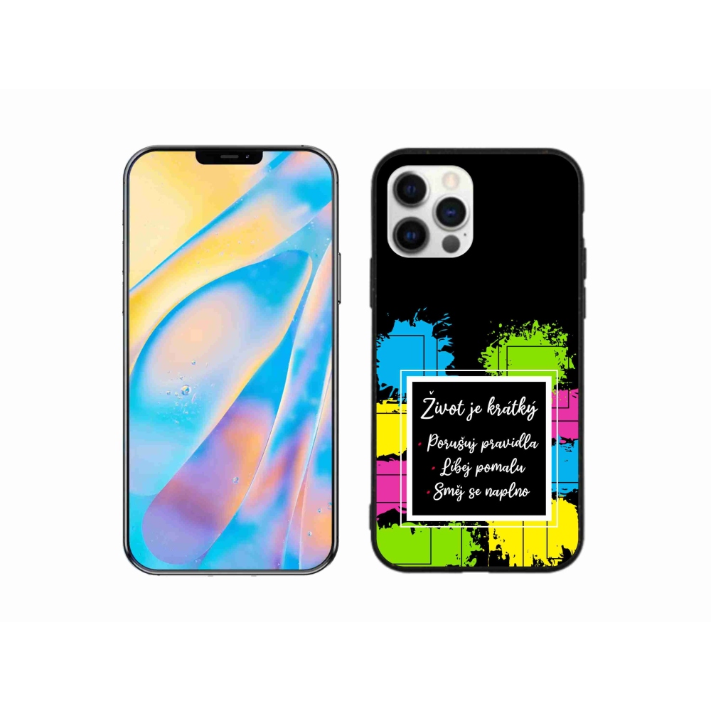 Gél borítás mmCase iPhone 12 készülékhez - idézet 5 fekete háttér