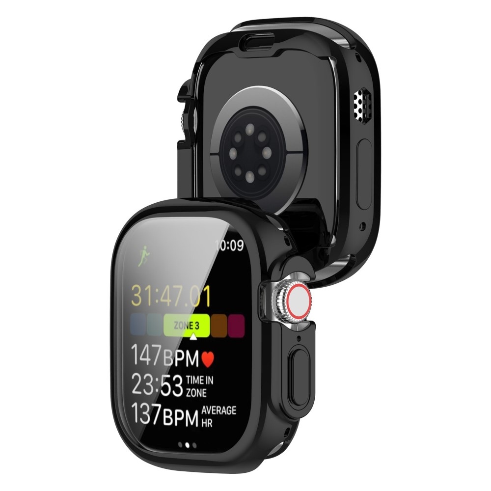 Puha, felpattintható gél védőtok Apple Watch Ultra/Ultra 2 49 mm-es órához - fekete