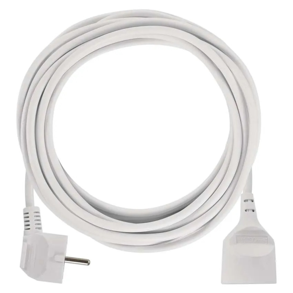 Hosszabbító kábel 5 m / 1 csatlakozó / fehér / PVC / 1 mm2