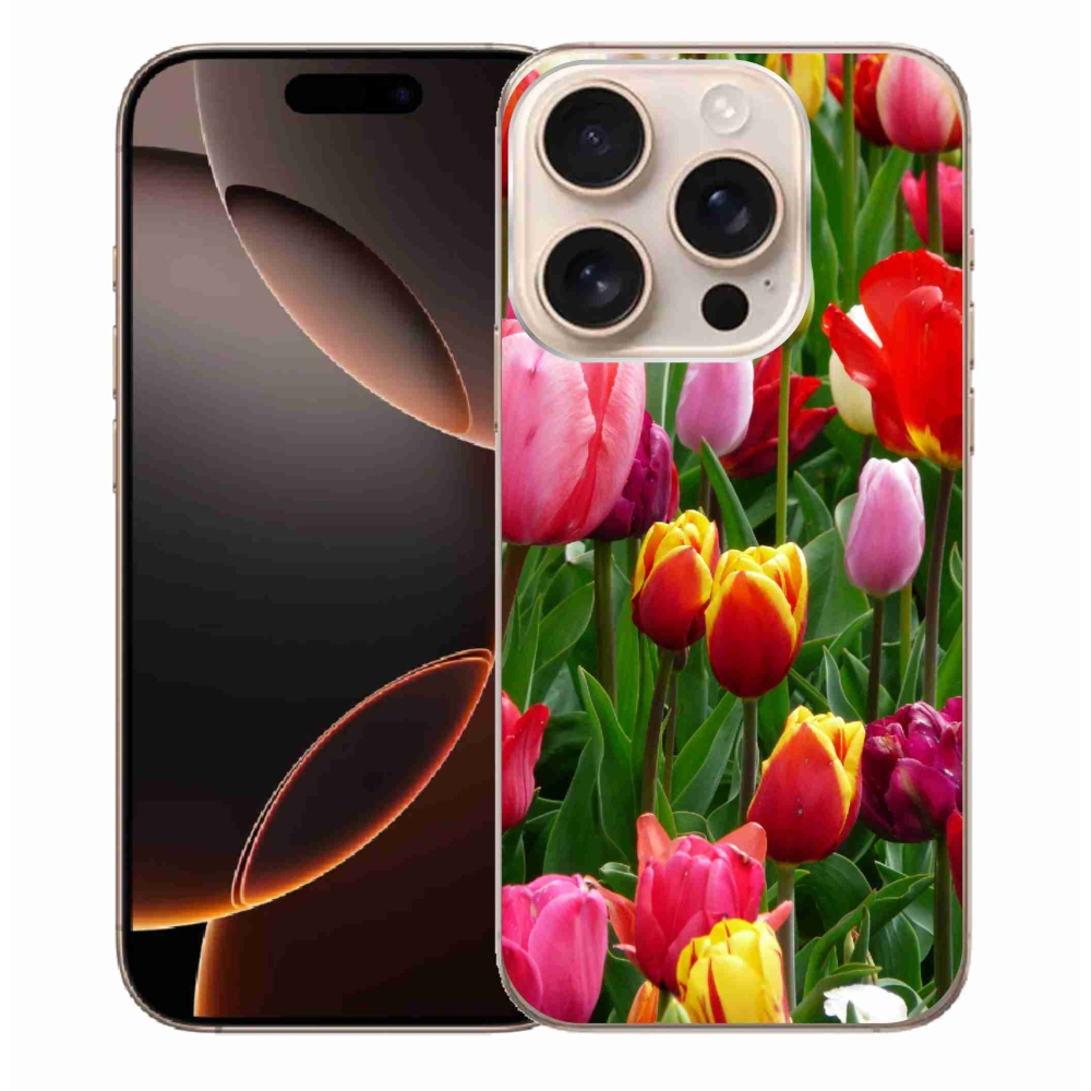 Zselés borítás mmCase iPhone 16 Pro Max készülékhez - tulipánok