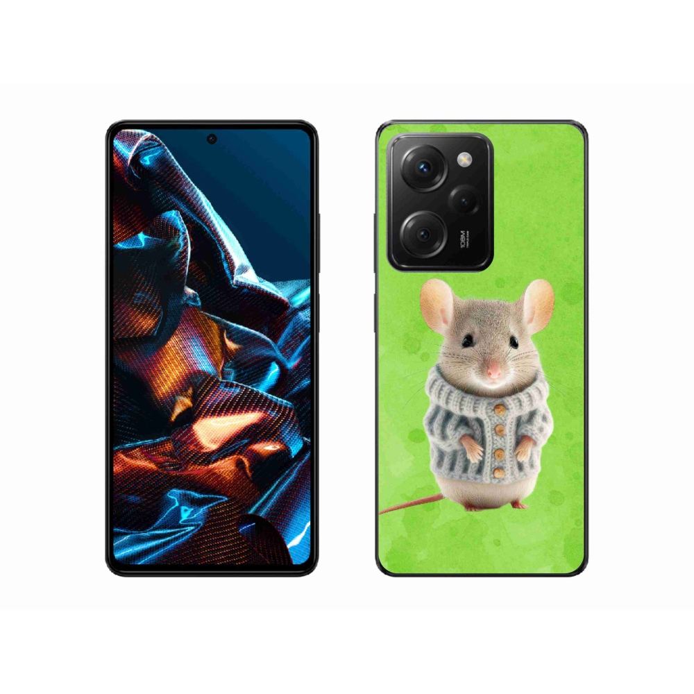 Gél borítás mmCase a Xiaomi Poco X5 Pro 5G-hez - egér pulóverben