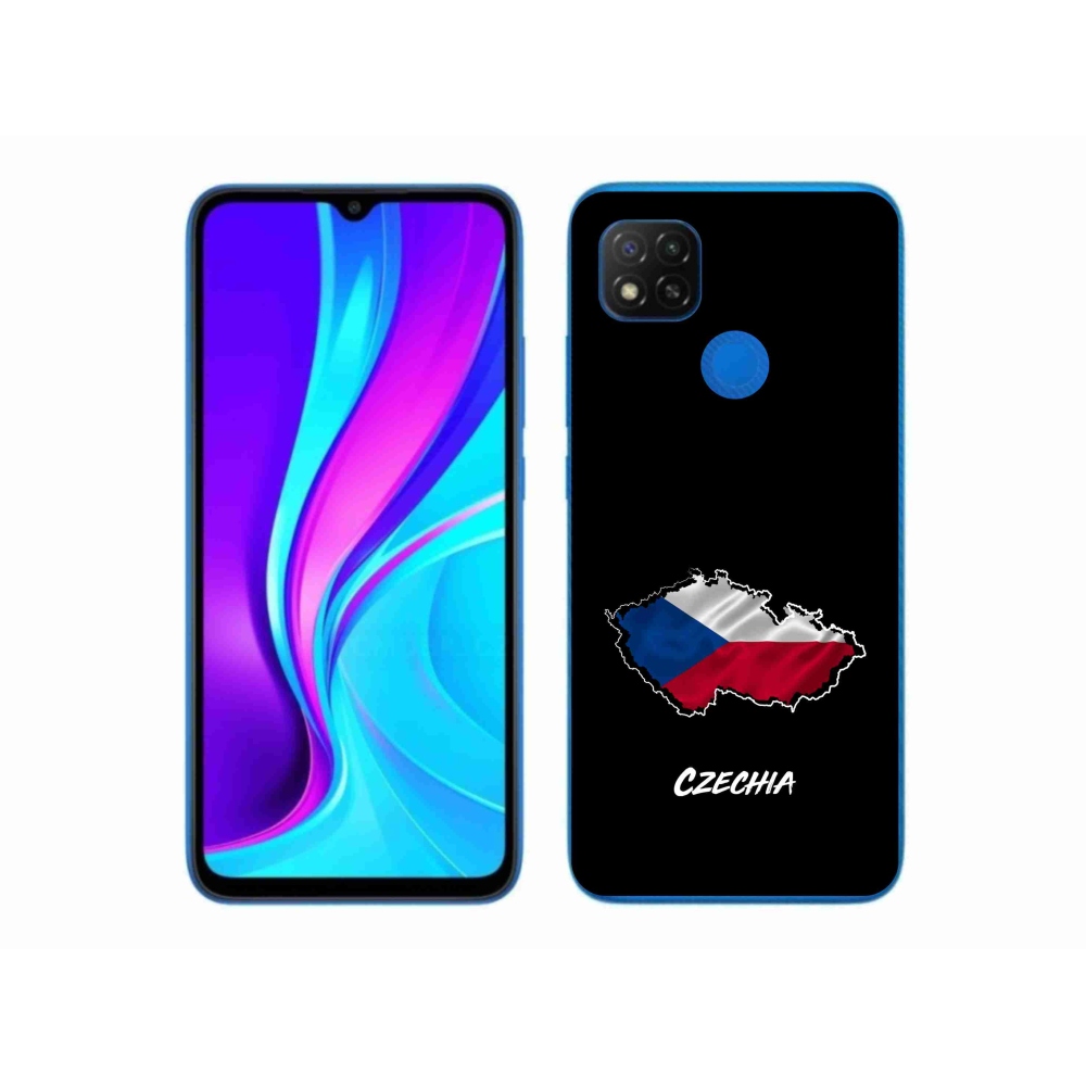 Gél borítás mmCase a Xiaomi Redmi 9C - Csehország fekete háttérrel