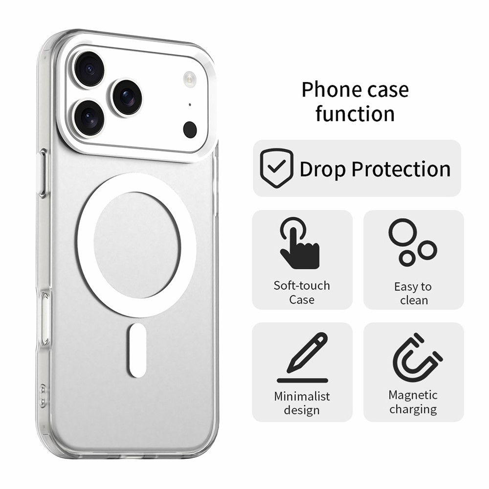 Candy zselés tok MagSafe-val iPhone 17 Pro készülékhez - fehér