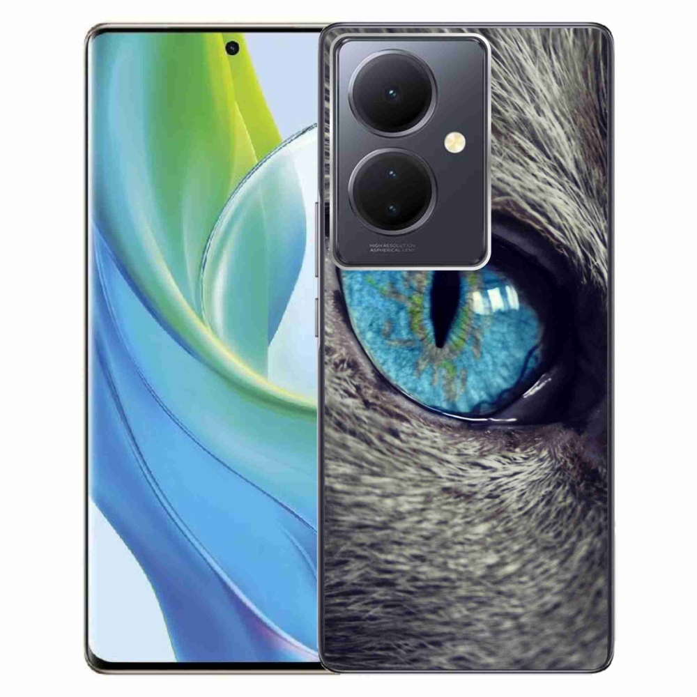 Gél borítás mmCase a Vivo V29 Lite 5G készülékhez - kék macskaszem