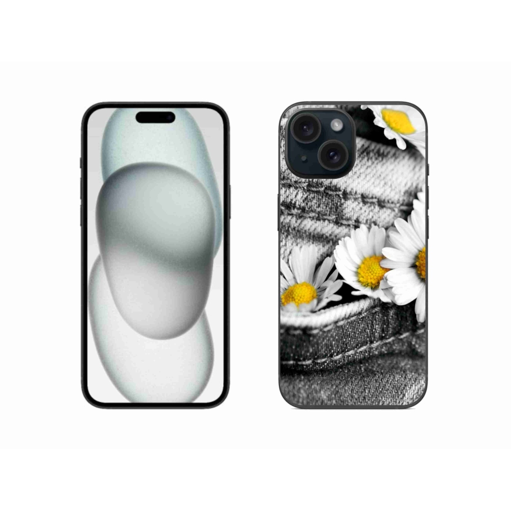 Gél tok mmCase iPhone 15 készülékhez - százszorszépek
