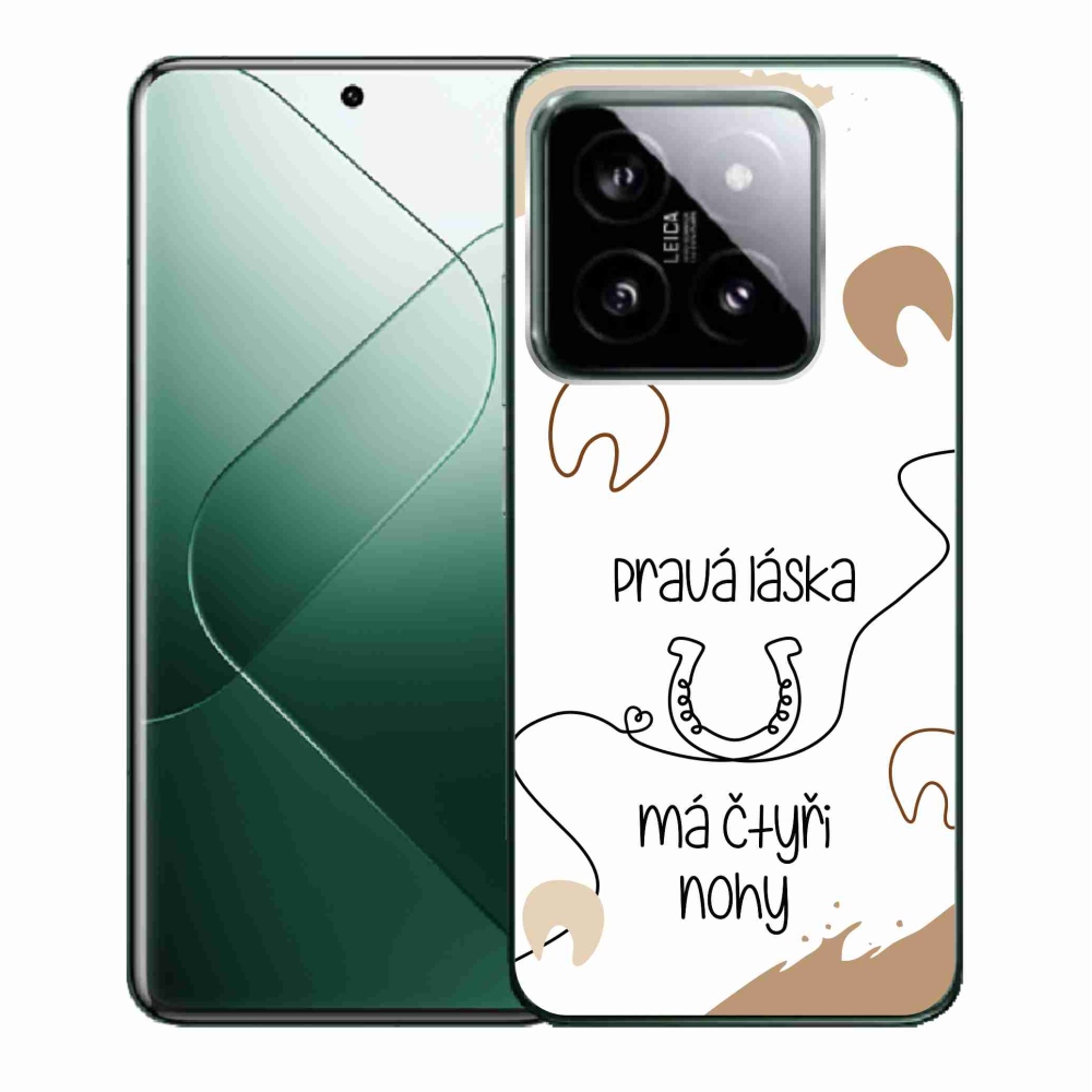 Gél borító mmCase a Xiaomi 14-hez - ló motívum fehér háttérrel
