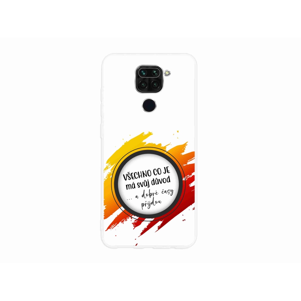 Gél borítás mmCase a Xiaomi Redmi Note 9-hez - idézet 3 fehér háttér