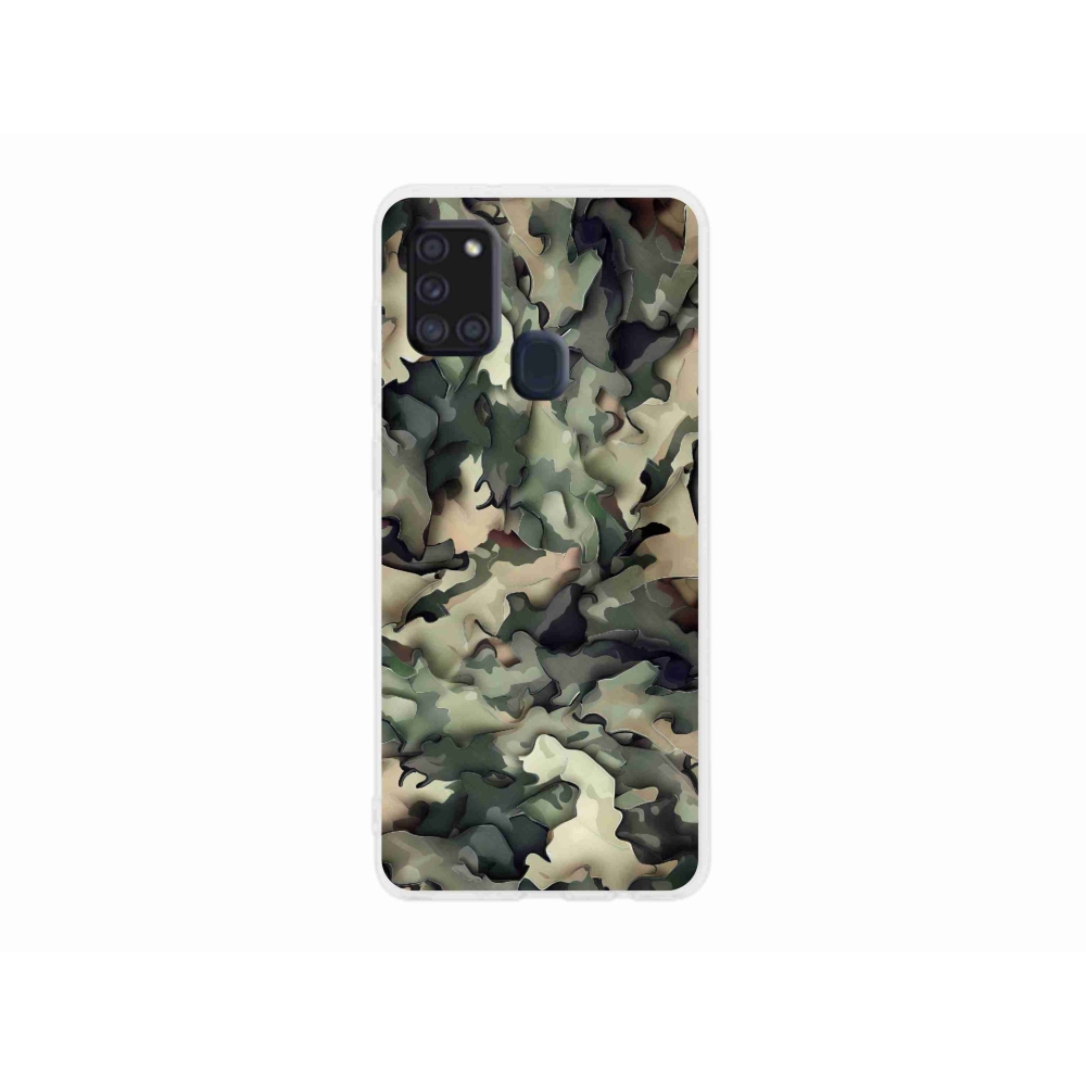 Zselés borítás mmCase Samsung Galaxy A21s készülékhez - terepszínű minta 9