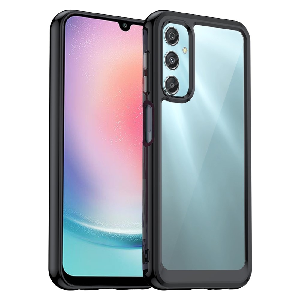 Gél tok fix hátlappal Samsung Galaxy A25 5G készülékhez - fekete