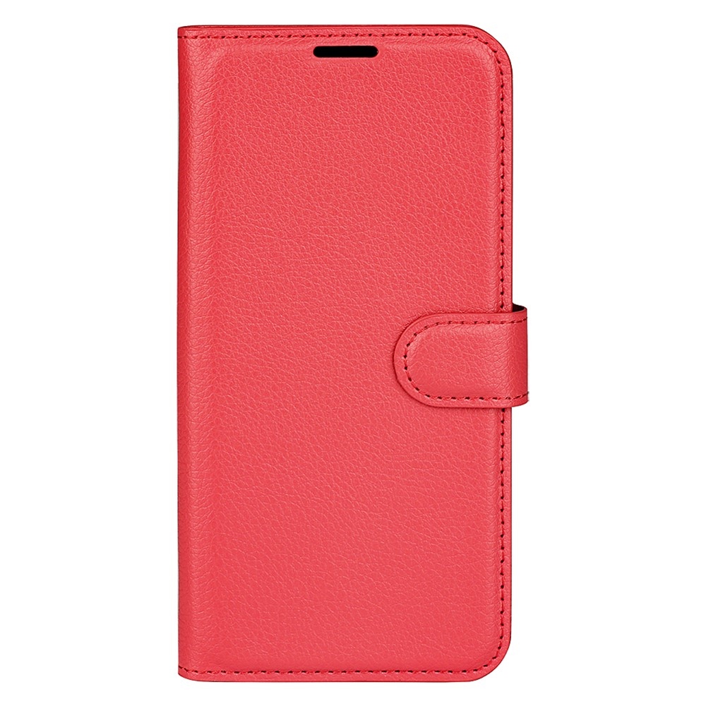 Litchi könyv tok a Xiaomi 15-öshöz - piros
