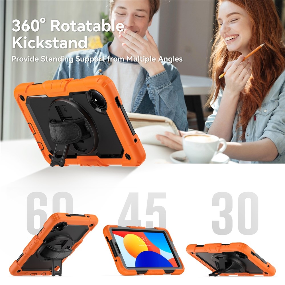 Strapabíró huzat kéztartóval és vállpánttal Xiaomi Redmi Pad SE 8.7 - narancssárga színűre
