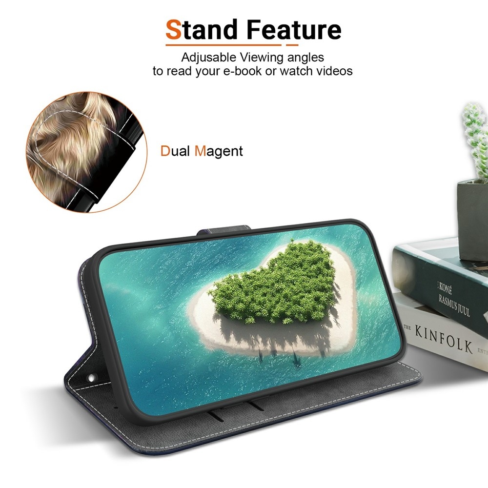 Sokoldalú könyvtáska Xiaomi 15T-hez - oroszlán