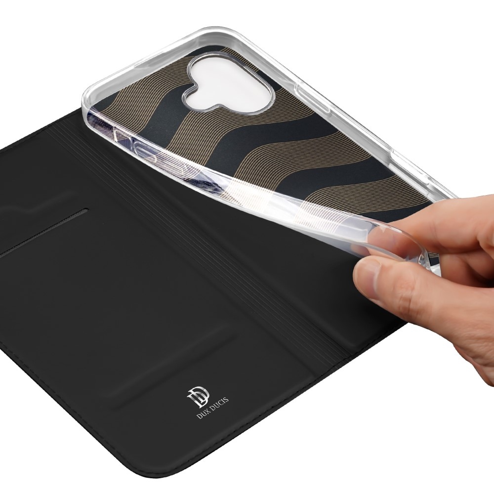 DUX könyvtáska iPhone 16-hoz - fekete