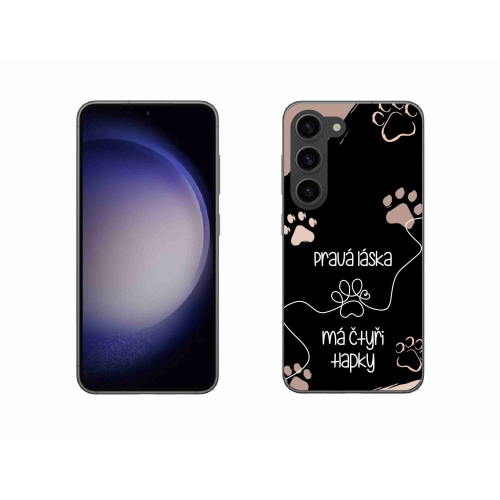 Gél borítás mmCase Samsung Galaxy S23 5G - kutya motívum 1 fekete háttér
