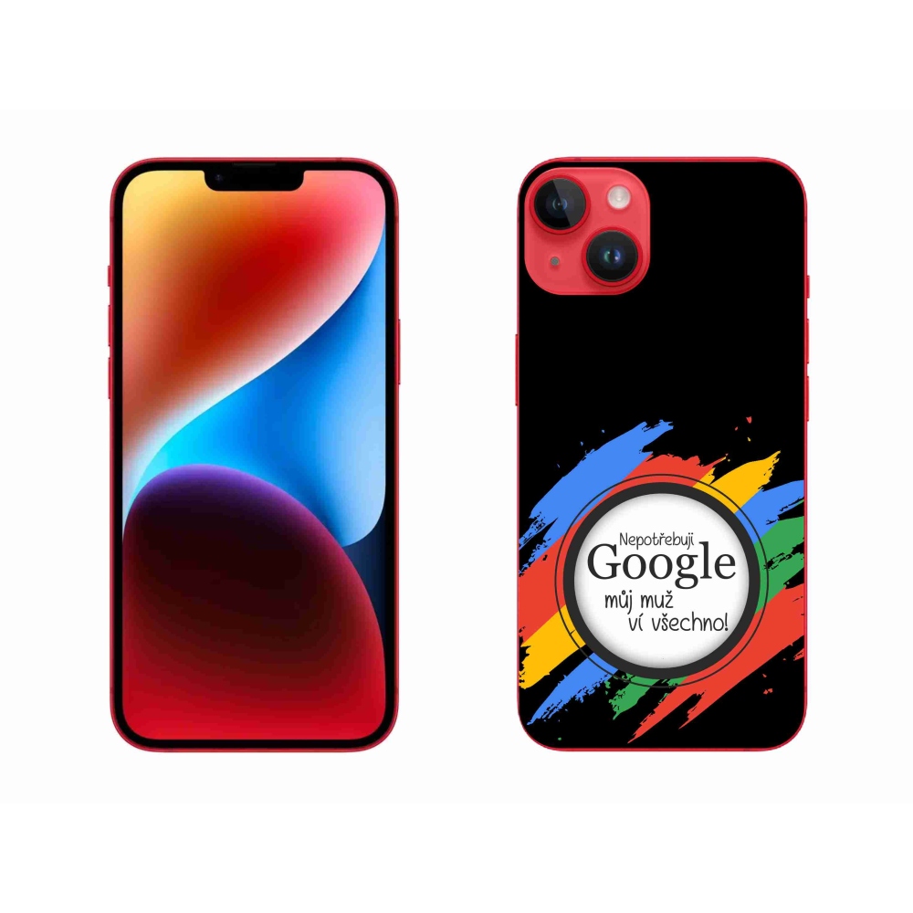Gél borítás mmCase iPhone 14 Plus készülékhez - az ember mindent tud fekete háttérrel