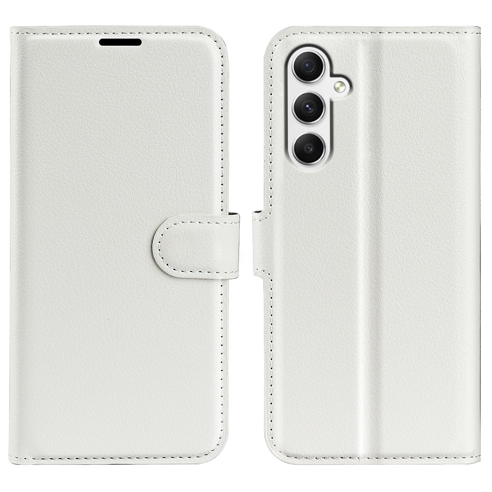 Litchi könyv tok Samsung Galaxy A35 5G - fehér