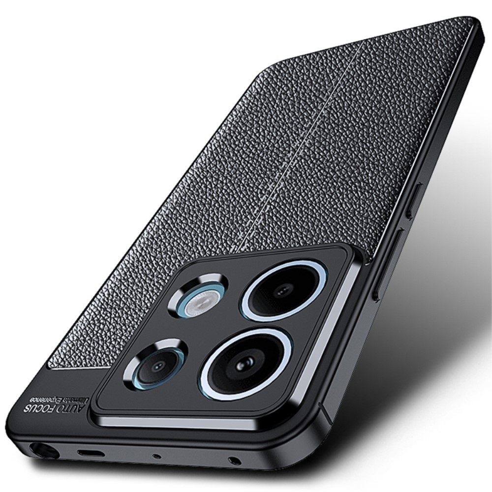 Litchi tartós zselés tok Xiaomi Redmi Note 13 Pro 5G/Poco X6 5G - fekete