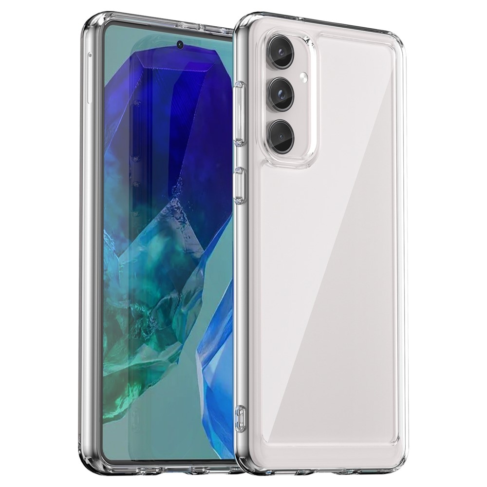 Gél tok kemény hátlappal a Samsung Galaxy M55 5G készülékhez - átlátszó