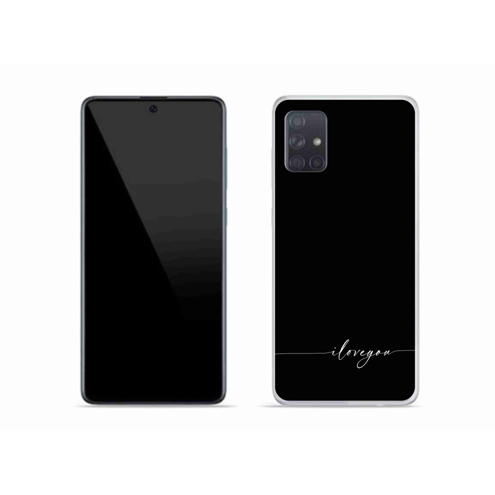Gél borító mmCase Samsung Galaxy A51 - I love you fekete háttérrel