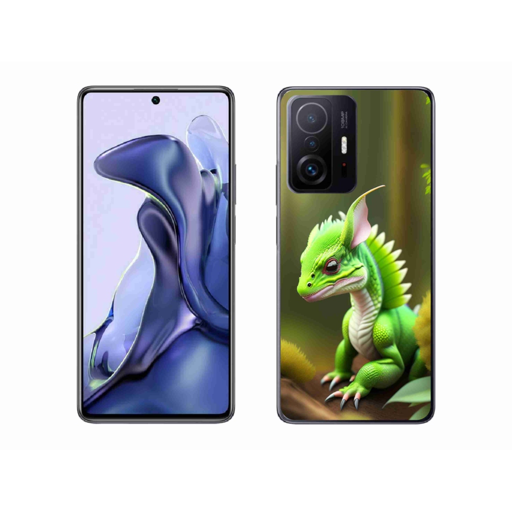 Gél borítás mmCase a Xiaomi 11T Pro számára - zöld sárkány