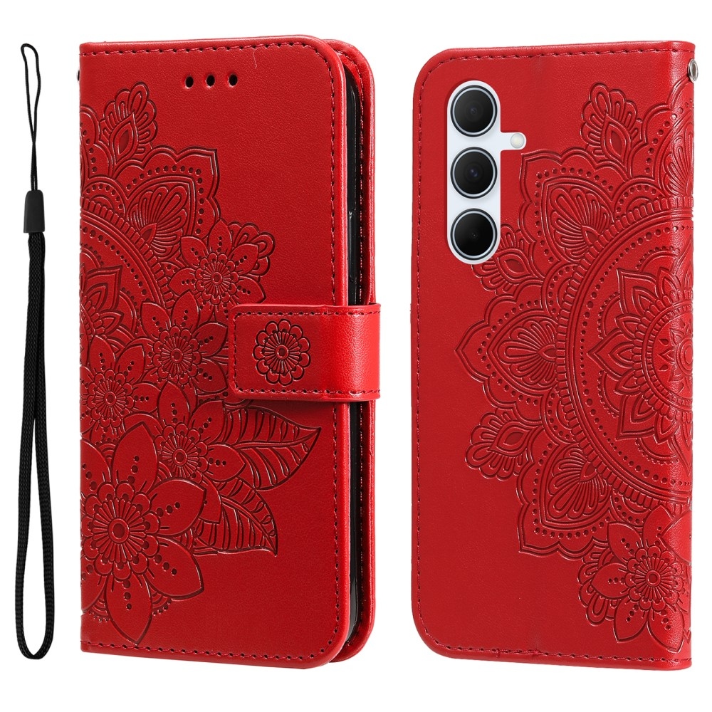 Mandala könyvtáska Samsung Galaxy A36 5G/A56 5G - piros
