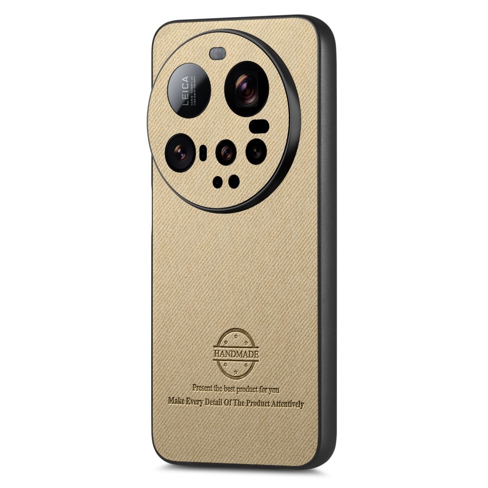 Kézzel készített zselés tok műbőrrel Xiaomi 15 Ultra - khaki színű