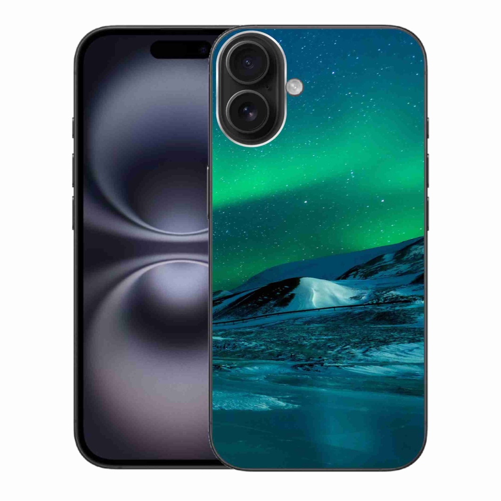 Zselés borítás mmCase iPhone 16 Plus készülékhez - sarki fény