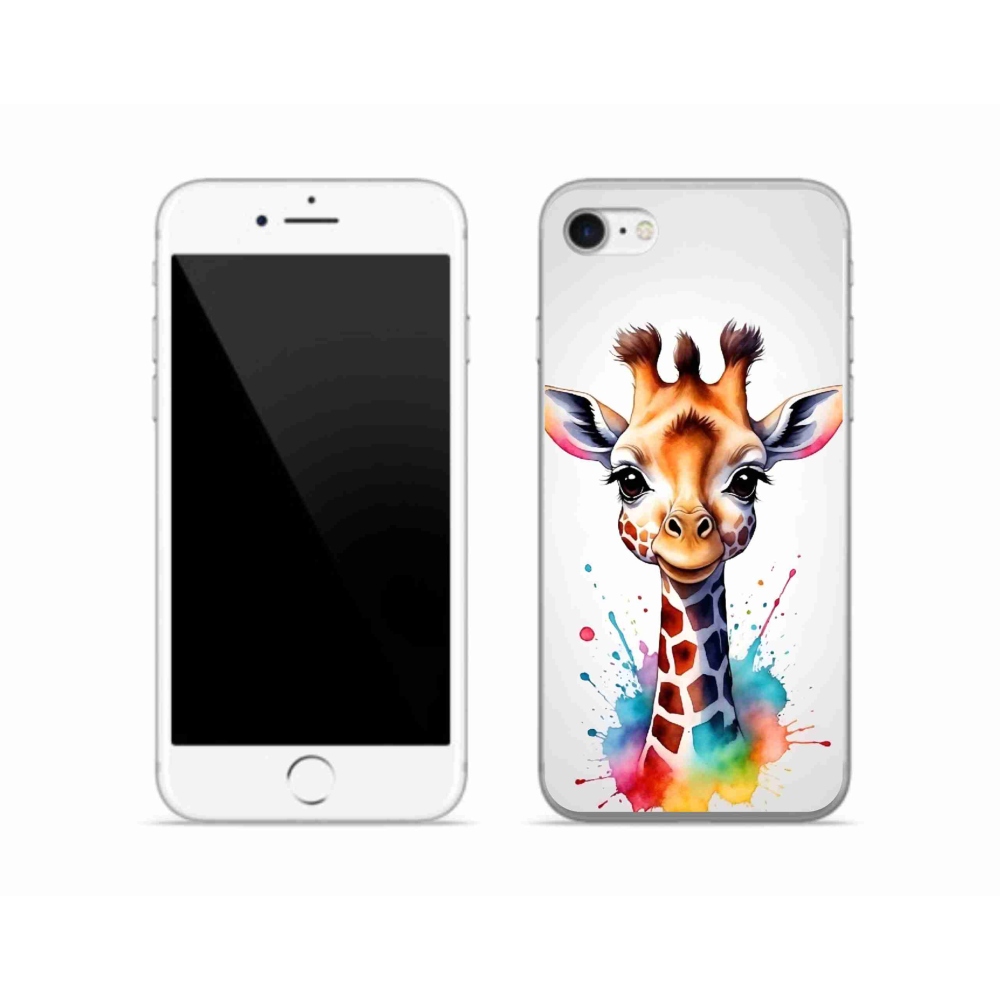 Zselés borítás mmCase iPhone SE (2020) - zsiráf 1
