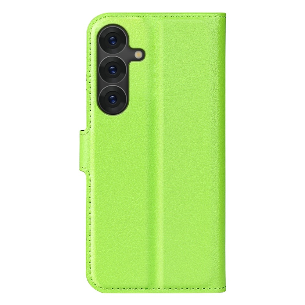 Litchi könyv tok Samsung Galaxy S25-hez - zöld