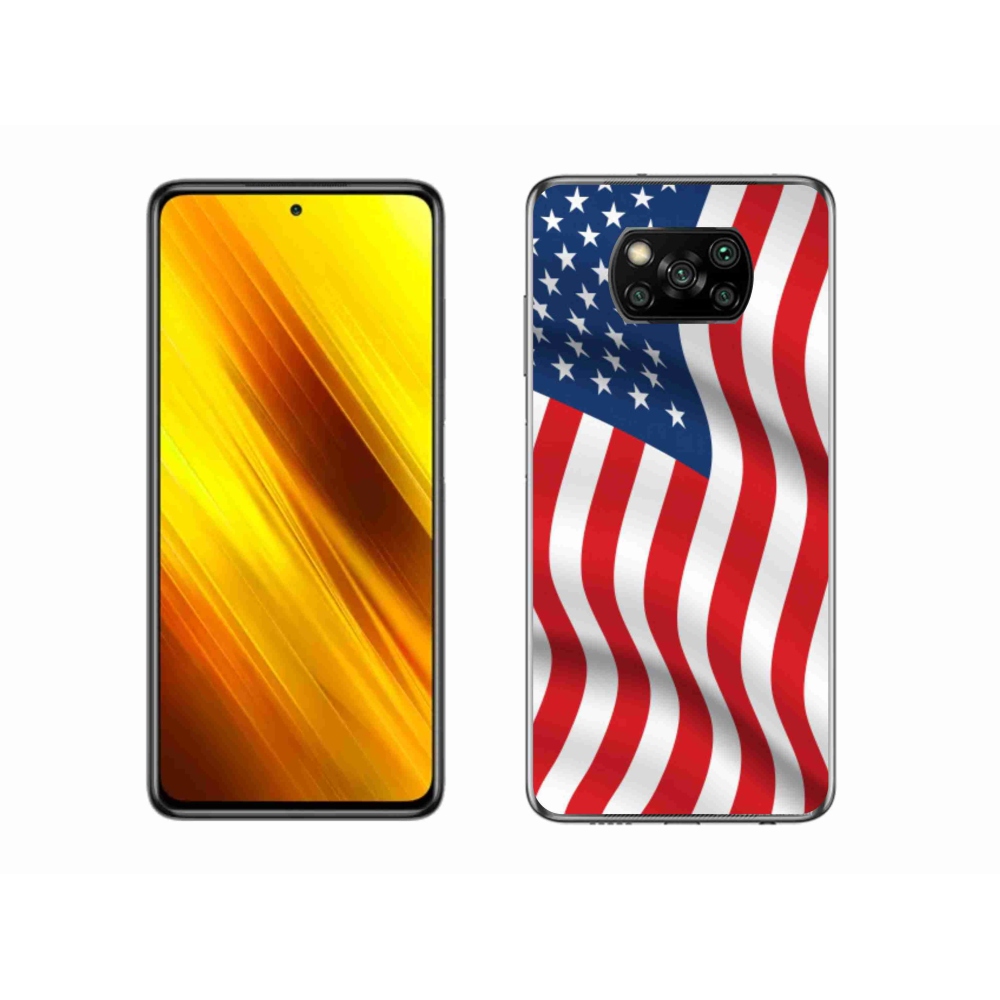 Gél borítás mmCase a Xiaomi Poco X3 Pro számára - USA zászló