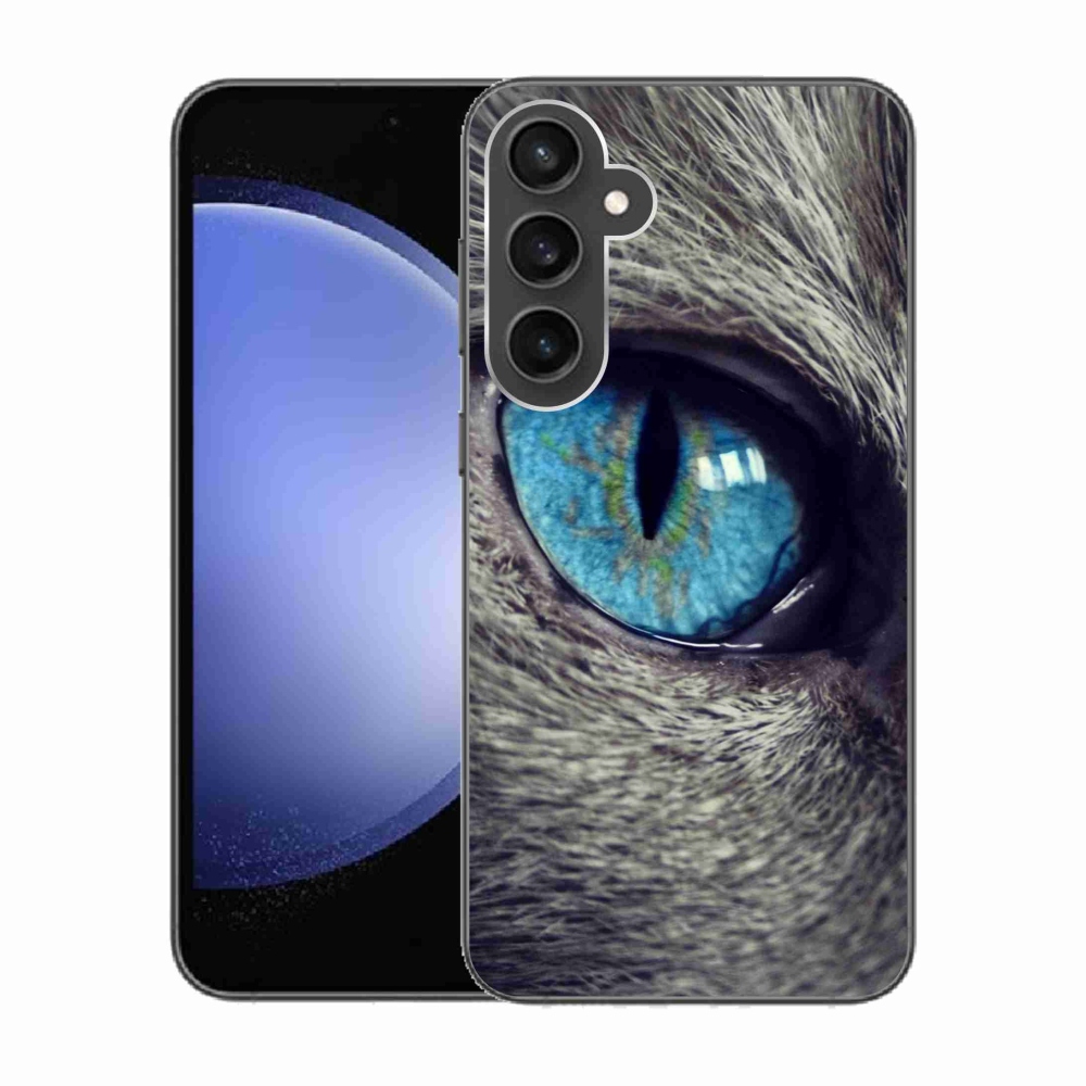 Zselés borítás mmCase Samsung Galaxy S23 FE készülékhez - kék macskaszem
