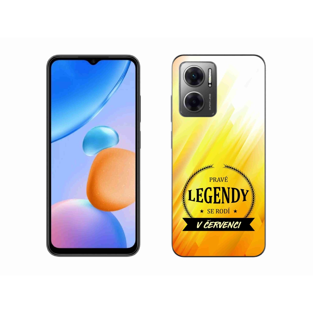 Gél borítás mmCase a Xiaomi Redmi 10 5G-n - Legendák júliusban sárga háttérrel