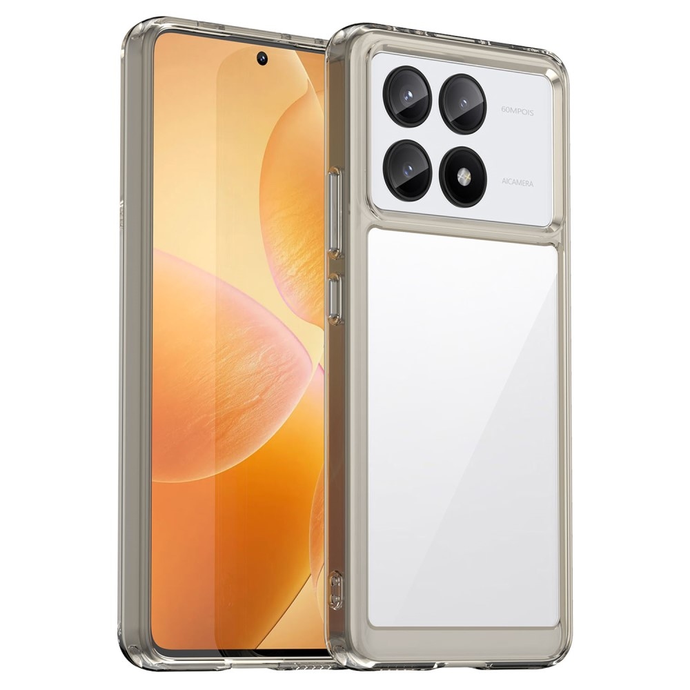 Gél tok fix hátlappal a Xiaomi Poco X6 Pro 5G készülékhez - szürke