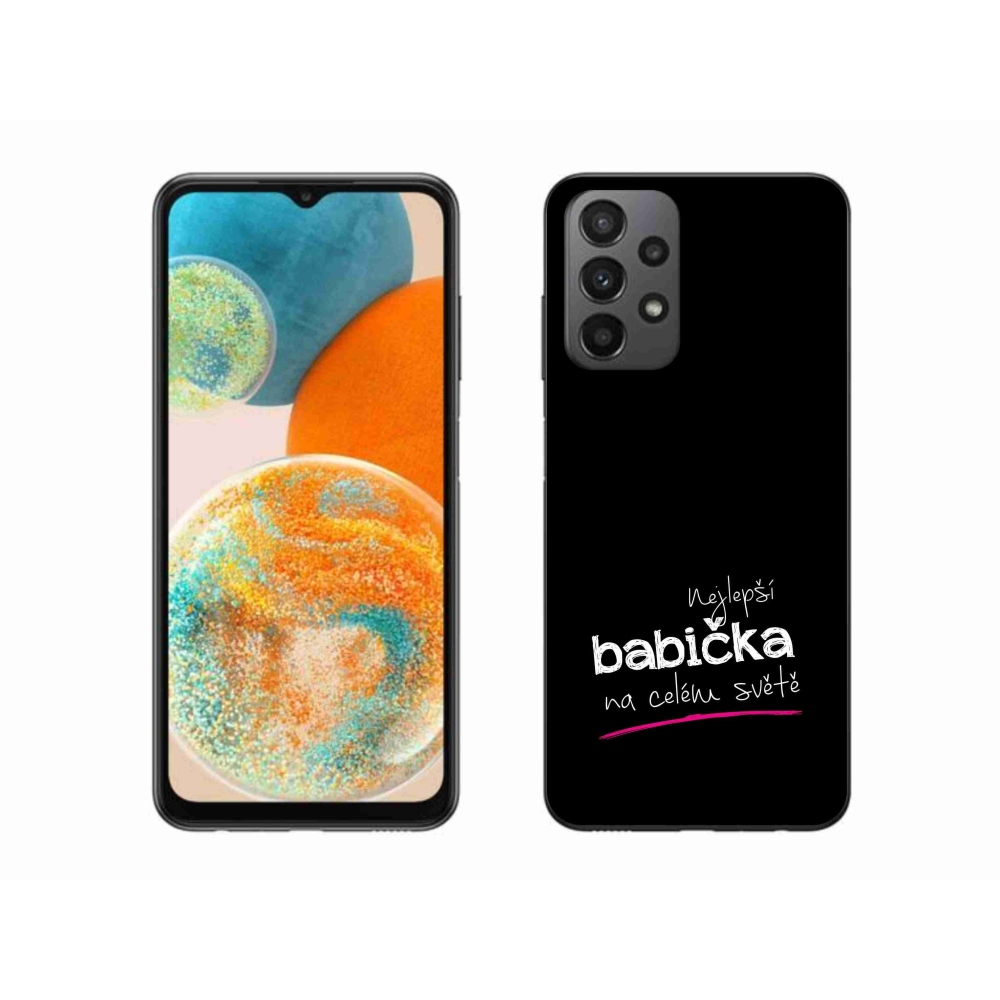 Gél borító mmCase Samsung Galaxy A23 4G/5G - legjobb nagymama 4 fekete háttérrel