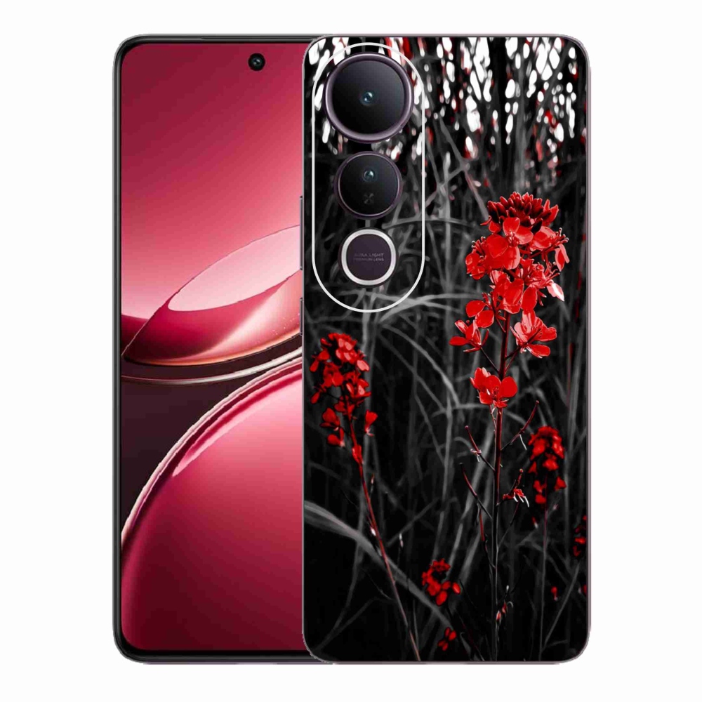 Gél borítás mmCase a Vivo V50 Lite 4G/5G - piros növényen