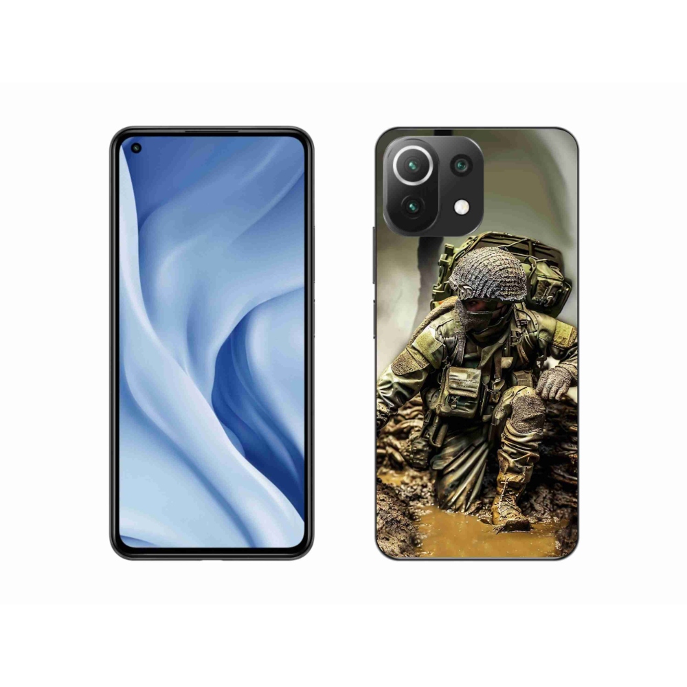 Gél borítás mmCase a Xiaomi Mi 11 Lite 4G/5G-hez - katona