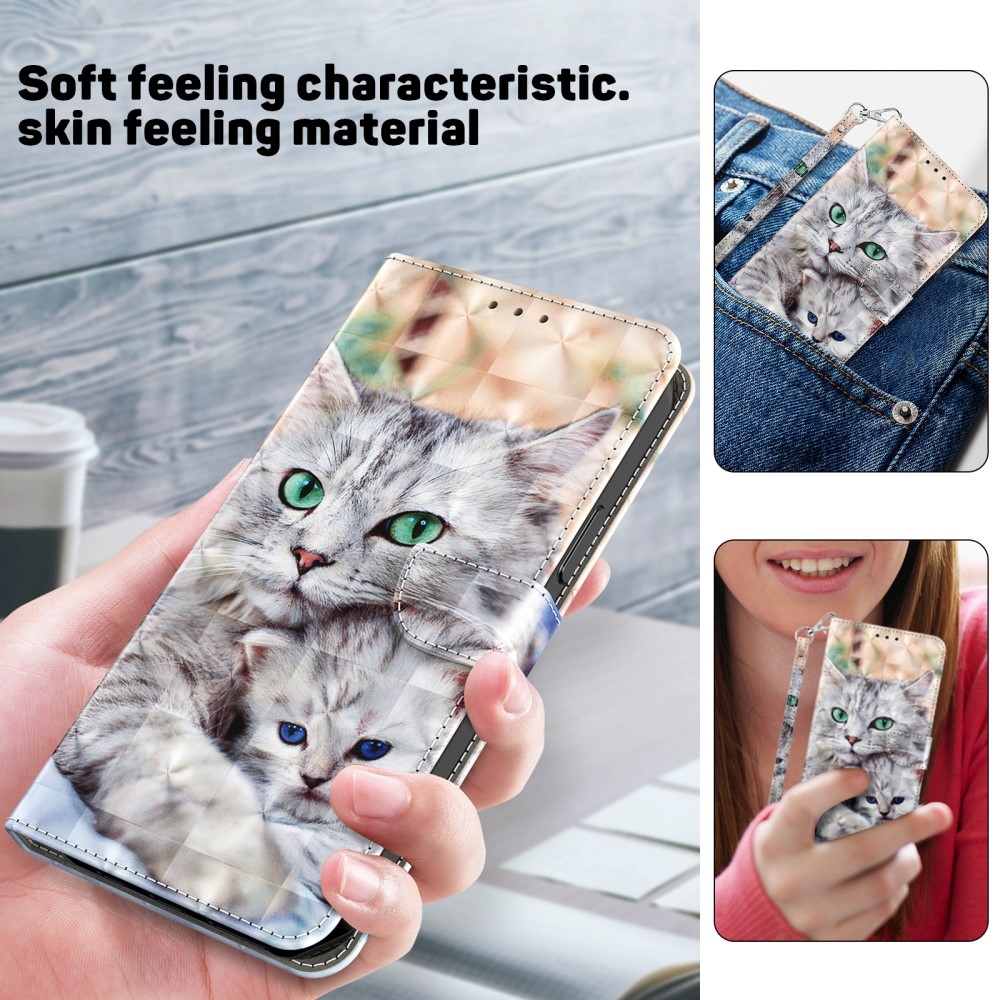 Spot könyv tok Samsung Galaxy S24 FE készülékhez - macska és cica