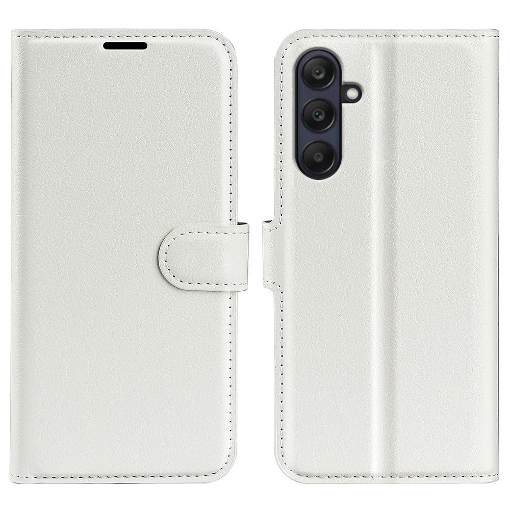 Litchi könyv tok Samsung Galaxy A26 5G - fehér
