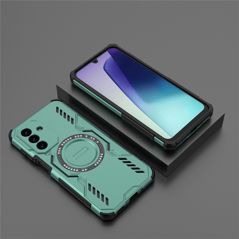 Üreges, tartós védőburkolat MagSafe-val a Samsung Galaxy A17 5G készülékre - zöld színű