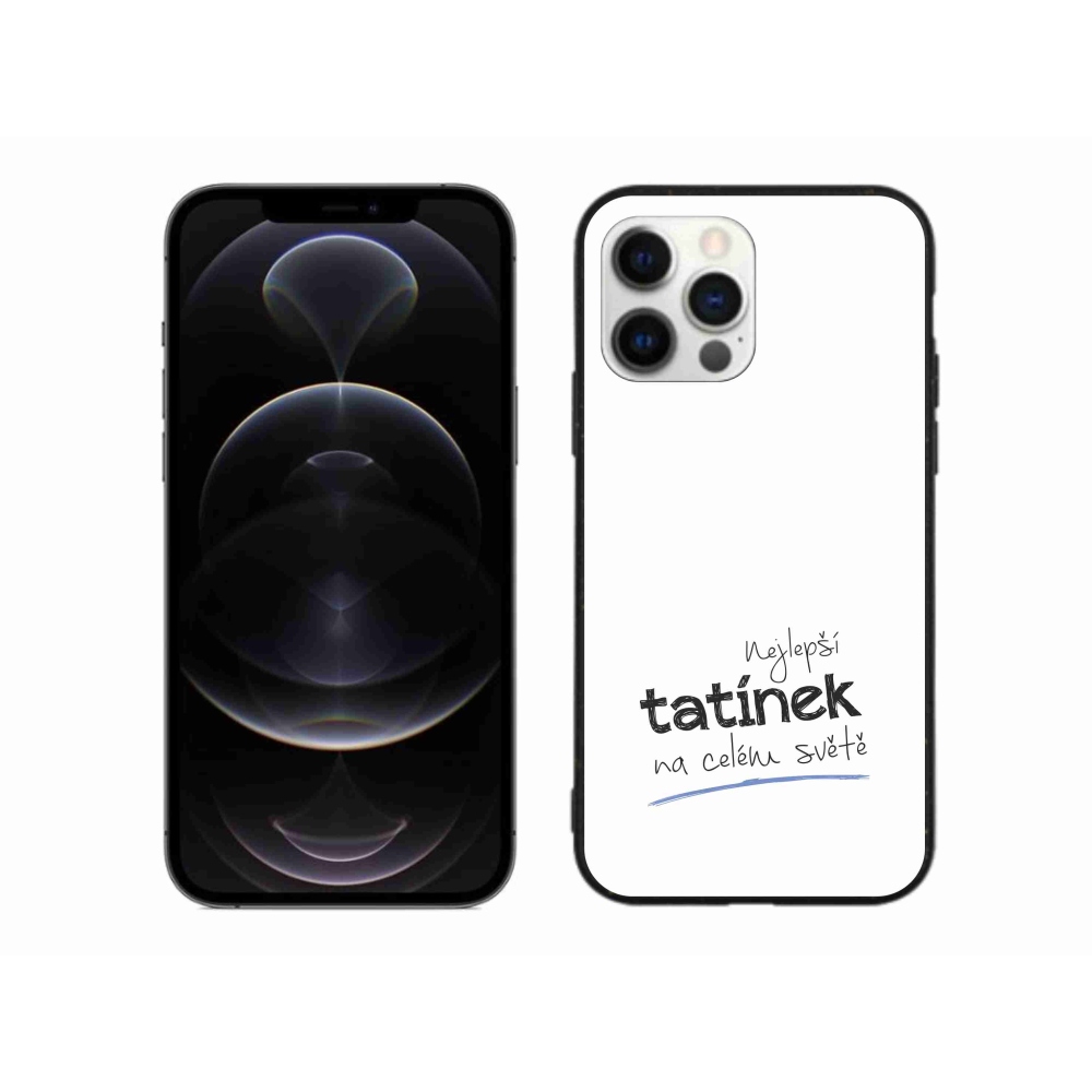 Gél borítás mmCase iPhone 12 Pro Max készülékhez - Best Daddy 4 fehér háttér