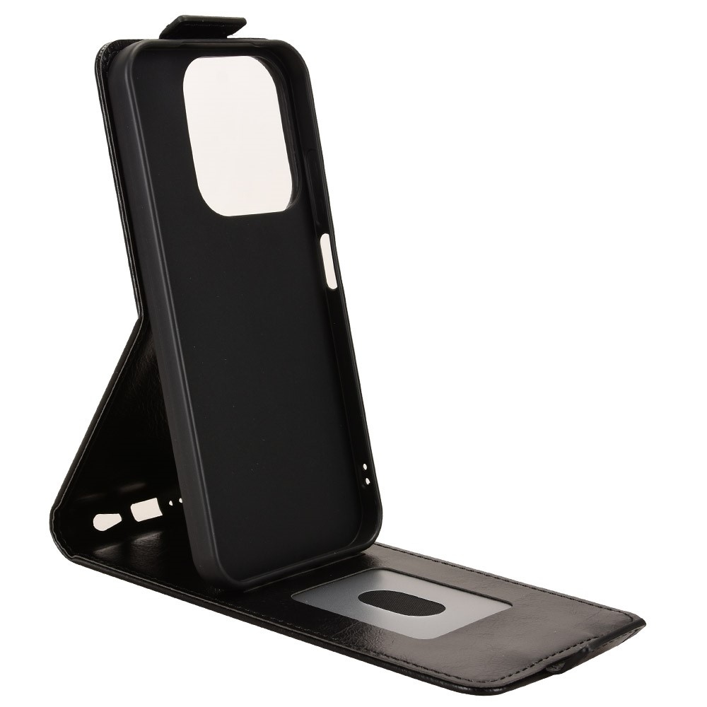 Vert flip tok Xiaomi Redmi 15C 4G (171mm)/Poco C85 4G (171mm) - fekete