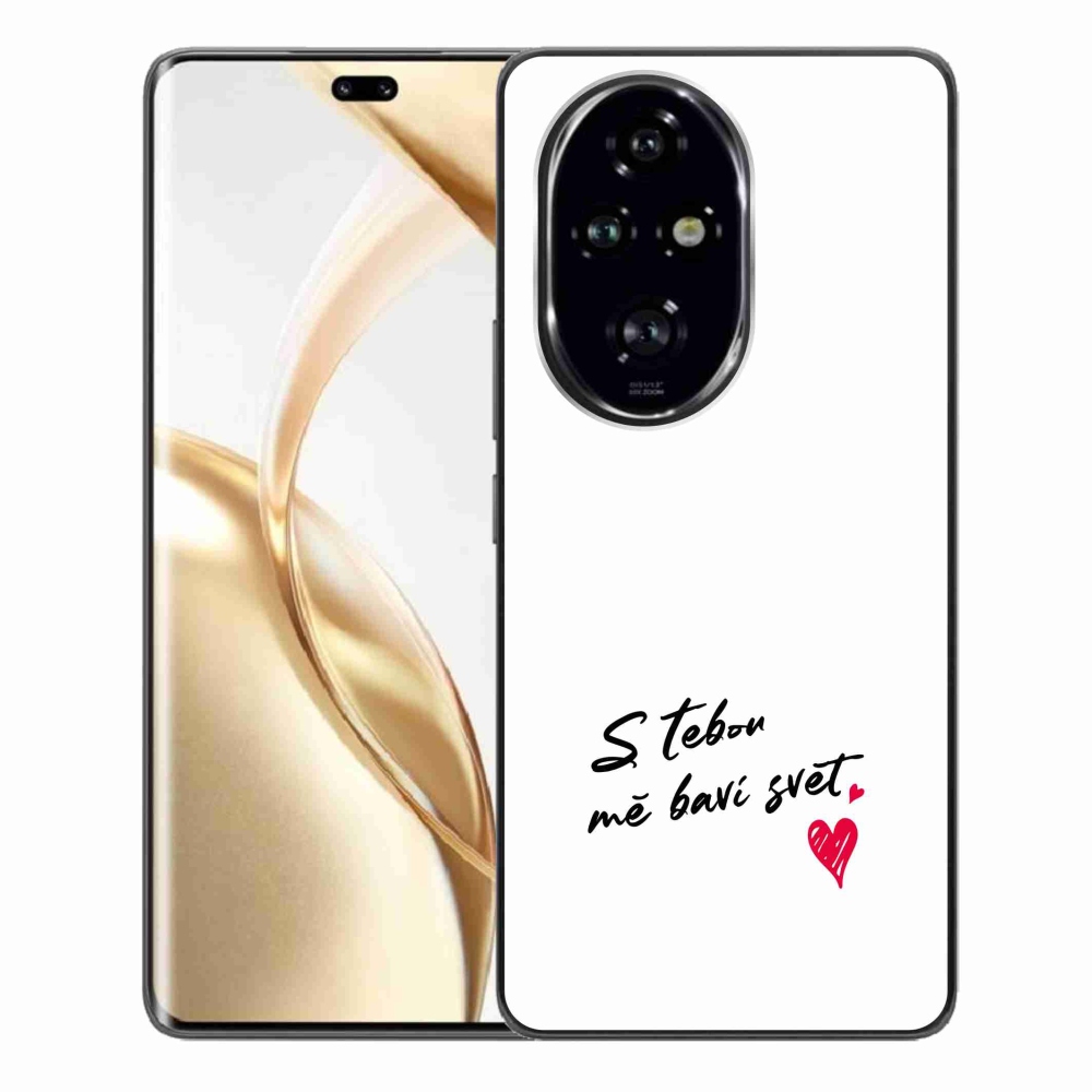 Gél borító mmCase a Honor 200 Pro 5G készülékhez - szerelmes szöveg 1 fehér háttér