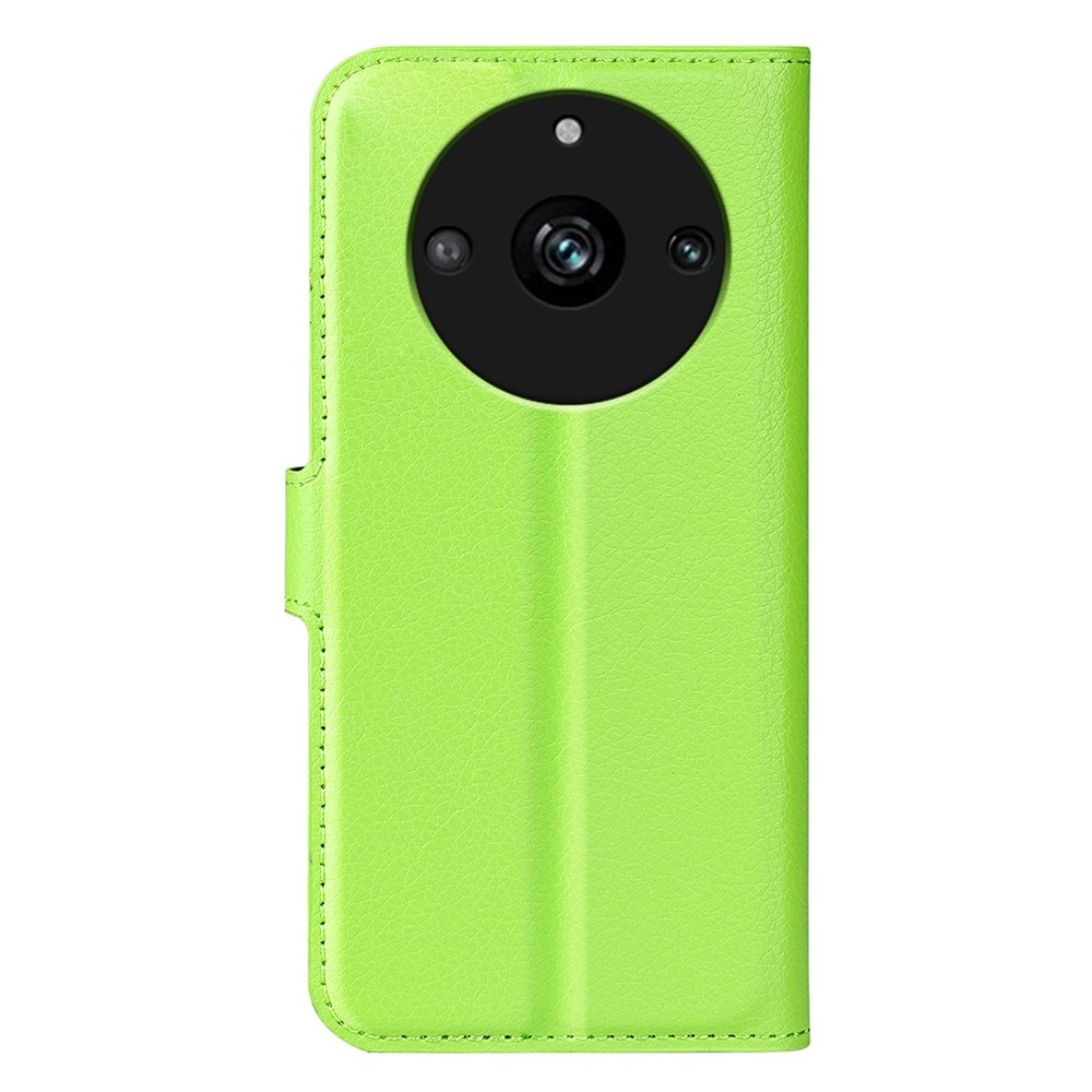 Litchi könyvtáska a Realme 11 Pro 5G/11 Pro+ 5G modellhez - zöld