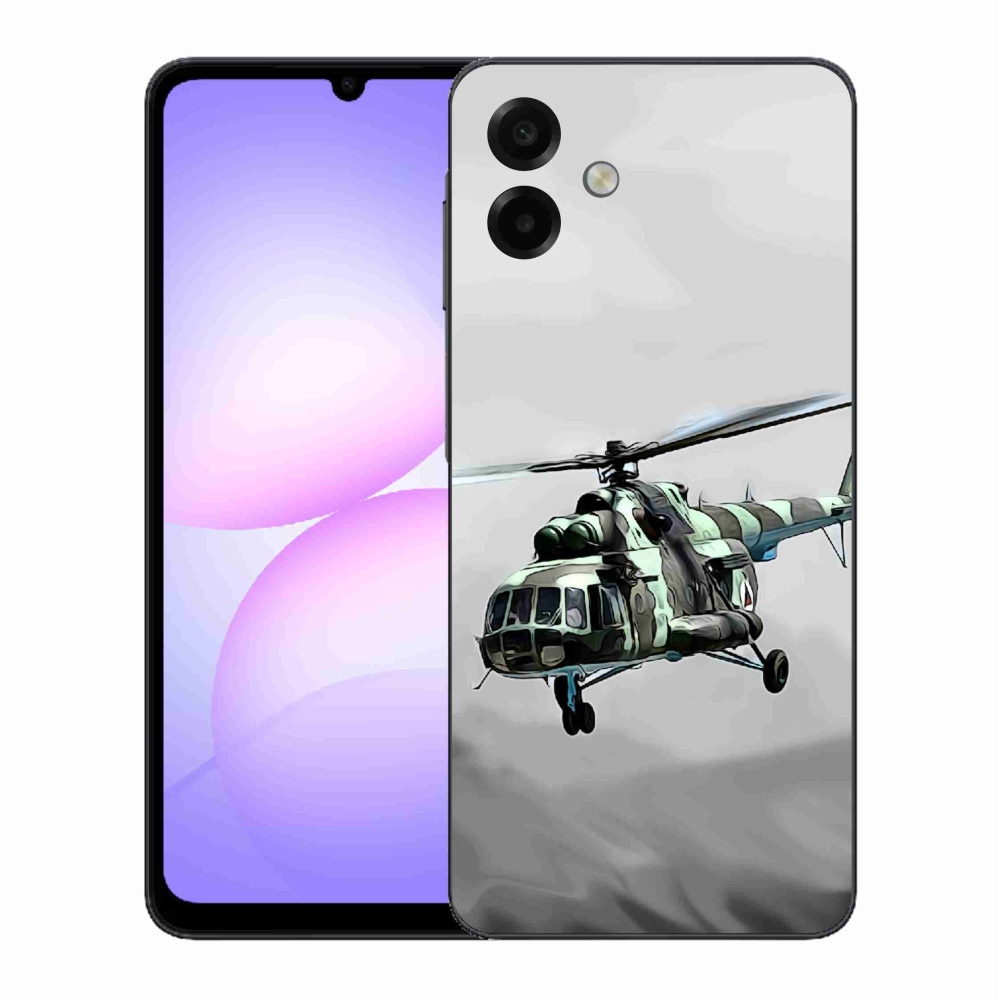 Gél borítás mmCase Samsung Galaxy A07 4G - katonai helikopterhez