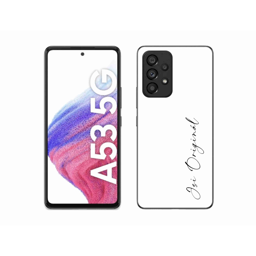 Gél borító mmCase a Samsung Galaxy A53 5G - te vagy az eredeti fehér háttérrel