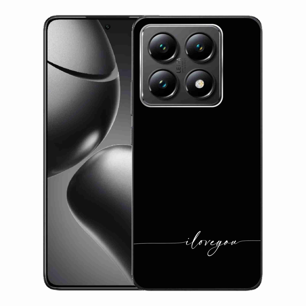 Gél borító mmCase a Xiaomi 14T-hez - Szeretlek fekete háttérrel