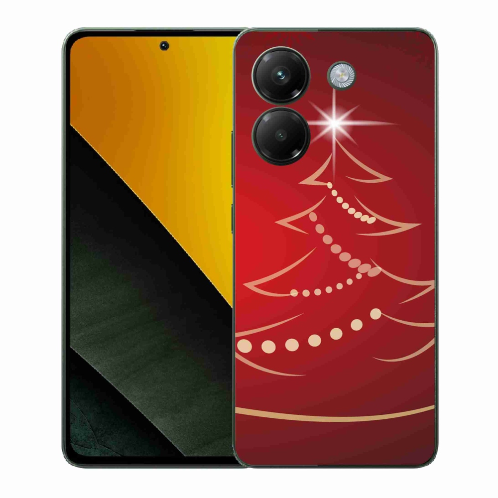 Gél borítás mmCase a Xiaomi Poco M7 Pro 5G számára - karácsonyfa karikatúra