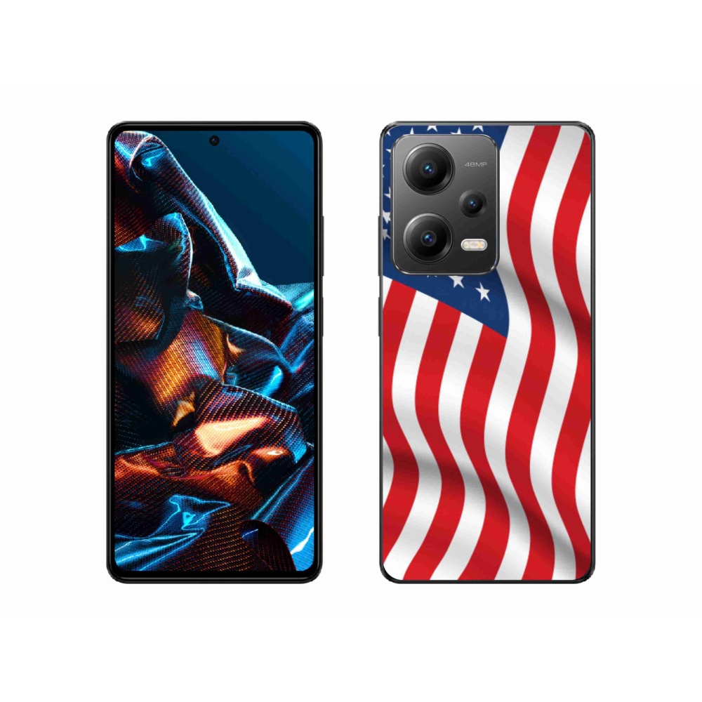 Gél borítás mmCase a Xiaomi Redmi Note 12 Pro 5G számára - amerikai zászló