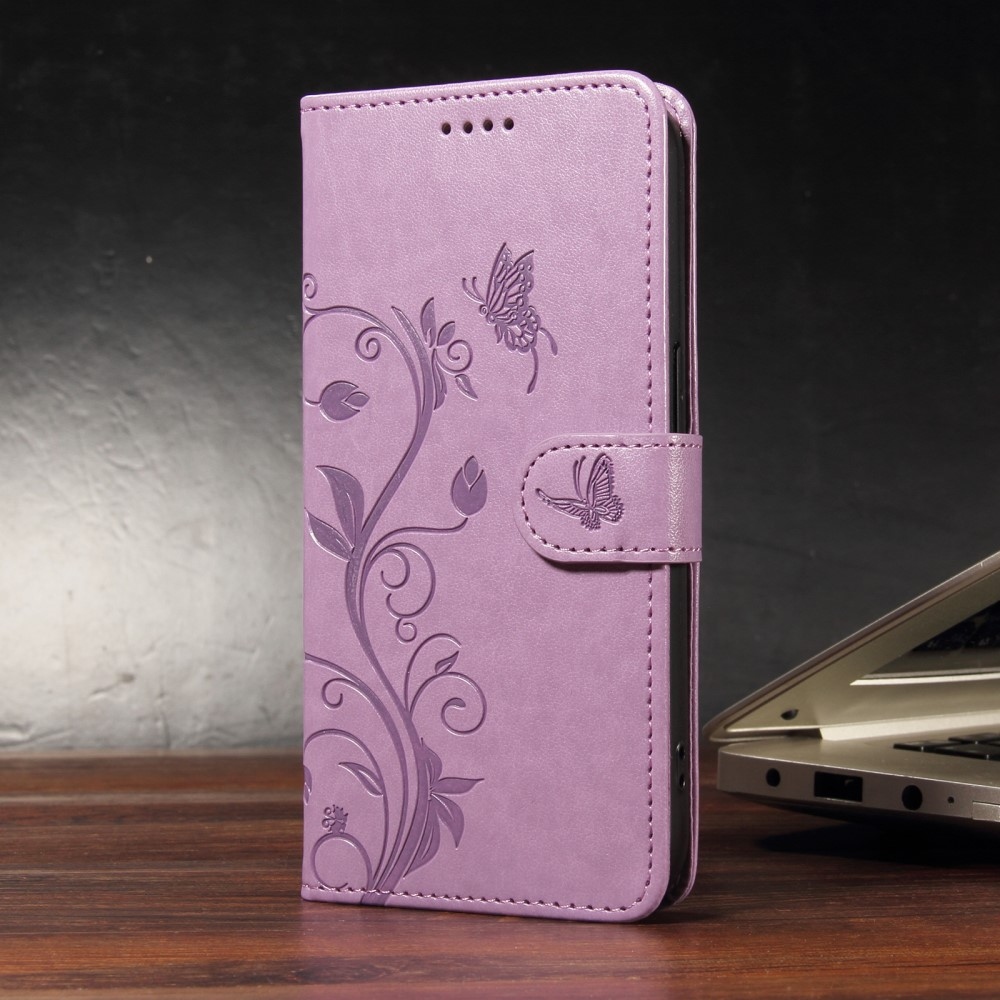 Virágok könyv tok Xiaomi Redmi A5 (173.45x79.35x8.45mm) - világos lila